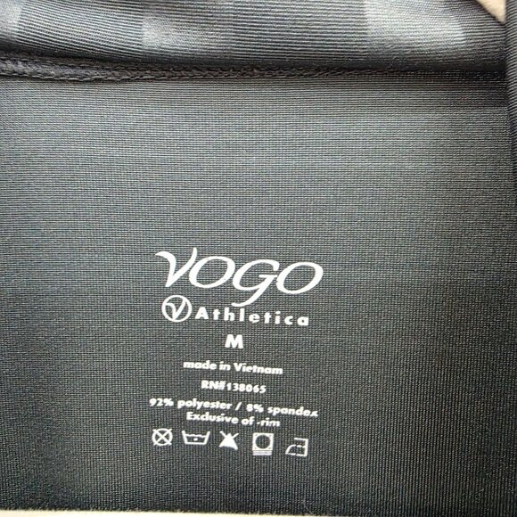 Vogo Athletica Womens Striped Quarter-Zip Pullover Long Sleeve Shirt M Gray - Picture 11 of 14